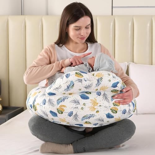 Image of Feeding Pillow for New Born Baby with Detachable Cover Breast Feeding & Maternity Nursing Pillow for Breastfeeding Set of Support for Baby Feeding Pillow with Removable Cover