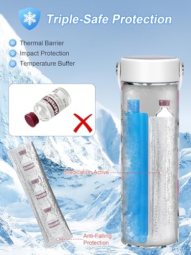 Image of YOUSHARES Insulin Vials Protective Bag - Aluminum Foil Insulated Sleeves Compatible with Diabetic Pens & Peptide Vial, Medicine Organizer Protector for Diabetes Cooler Bottle Travel Case