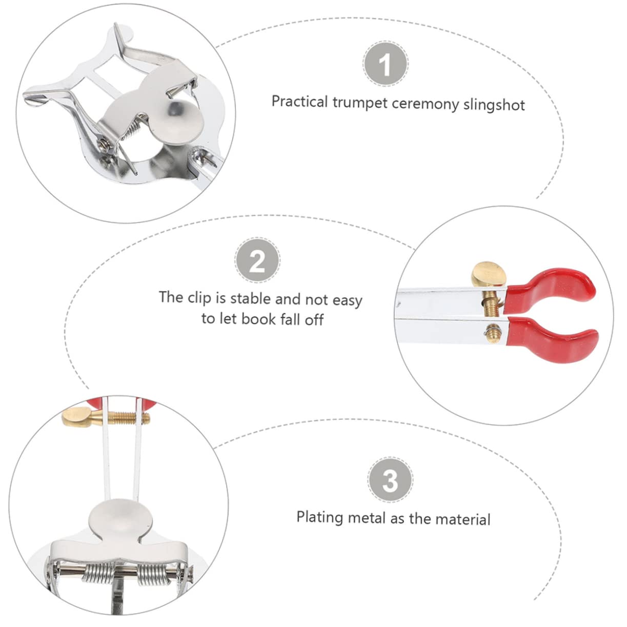 ibasenice 6pezzi Clip Per Spartiti Musicali Professionali Supporto Per Partiture Per Clarinetto Accessori Per Strumenti Fiato Leggeri e Pratici Per Musicisti Principianti e Avanzati