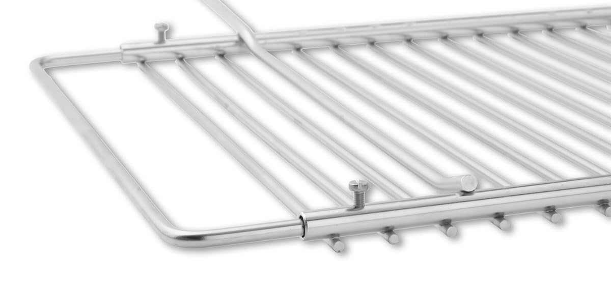 Griglia barbecue inox regolabile 50–60 × 30 cm con manici