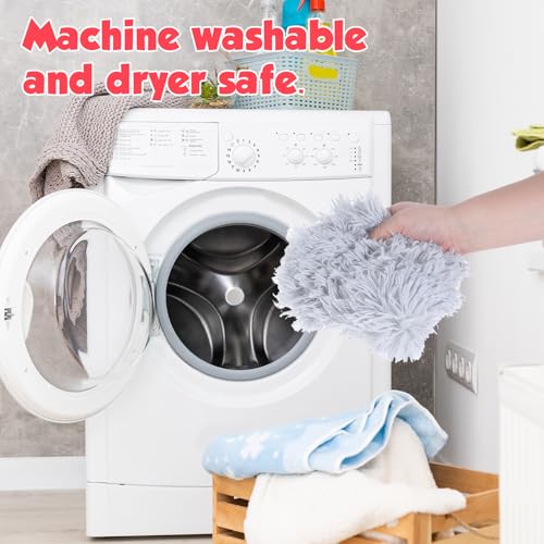 Dimeho Beruhigende Kuscheldecke für Haustiere Flauschige Decke für Hunde & Katzen Superweich und Warm 22 × 14 Zoll/56 × 36 cm Graue Welpendecke für Innenbereich Maschinenwaschbar Graue