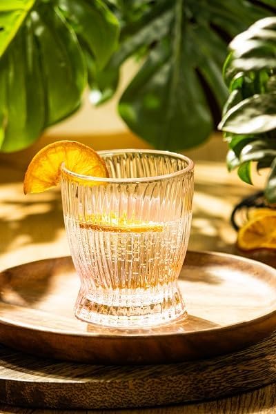 Image of WRINGO 380ml Italian Premium Juice Glasses and Transparent Water Glass Medium Size Tumbler Glasses for Drinking Water and Cocktails, Diamond Design Glass Water Glass Set of 6 (Rubi, Set of 6)