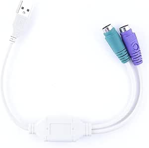 USB Auf Doppel PS/2 Adapter | Für Tastatur & Maus | Plug & Play | Kompatibel Mit USB 2.0/1.1