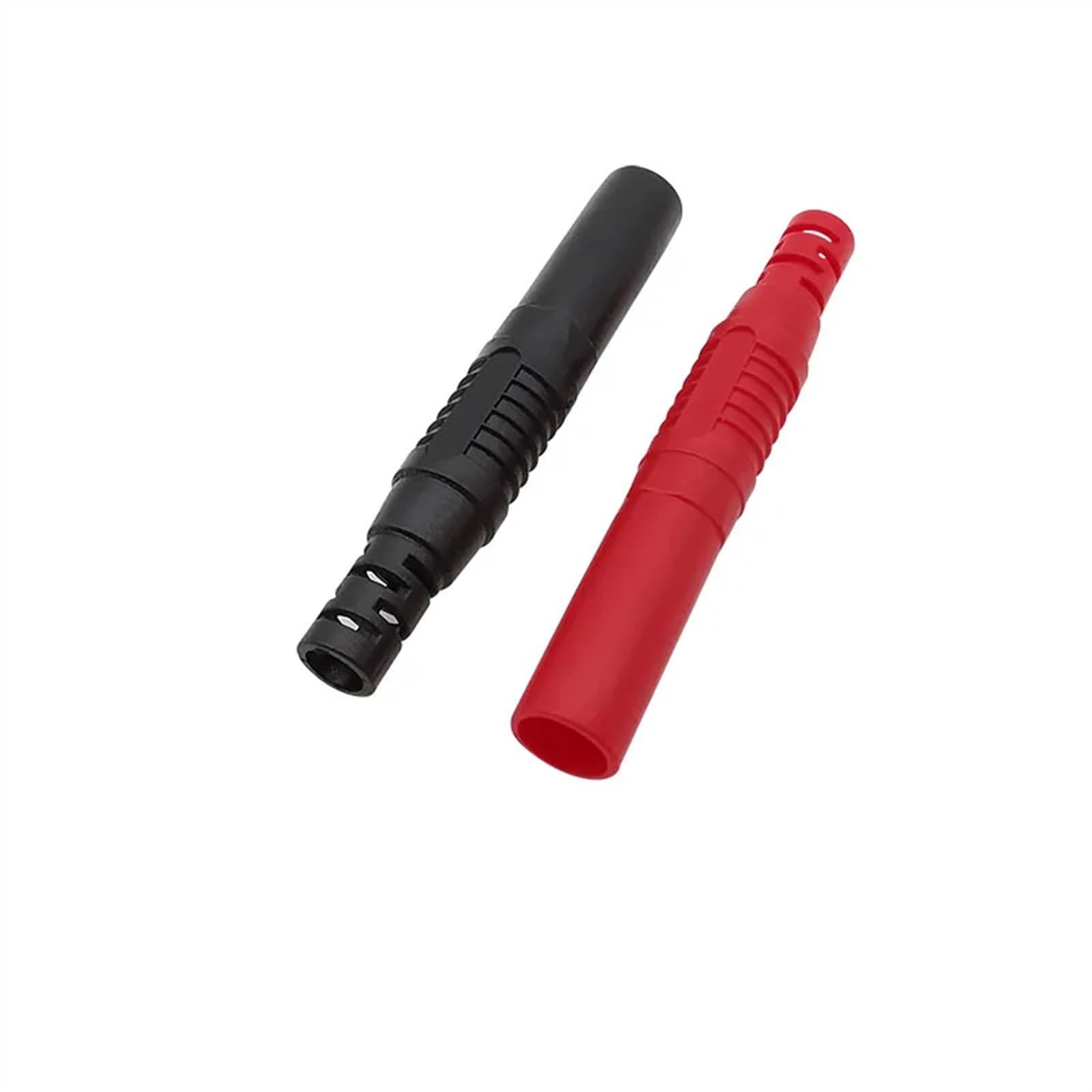 Connecteur banane rouge noir 4 mm avec gaine en plastique de type soudure, câbles de test, fiches bananes (2 rouges et 2 noirs)