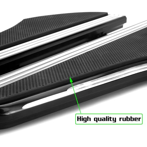 Defiance floorboards for Harley davidson Touring FLT FLHR Trike Tri Heel Toe Shift Levers Black rear footboards Pedal Special FLHXS and Ultra (Edge Cut) by ALLOYFORGE - Image 3