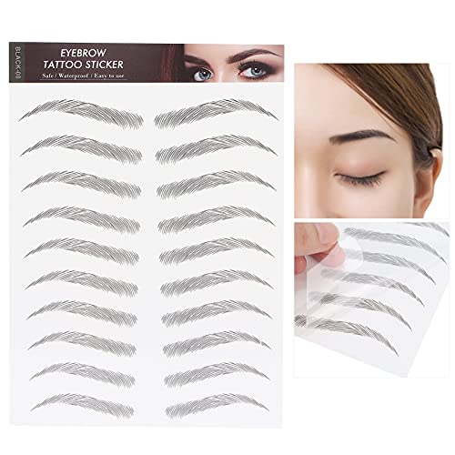 Long Lasting Eyebrow Tattoo Sticker - Household Portable Women's Transfers (BLACK-08) - Image 2