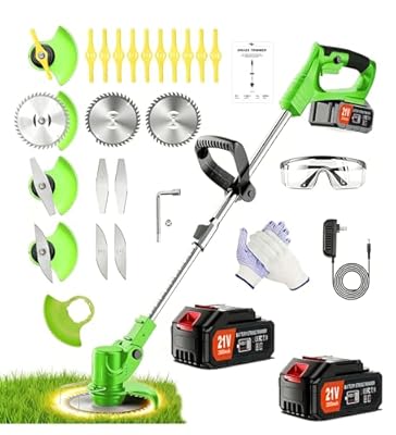 Weed Wacker Battery Powered - 3-in-1 Electric Weedeater/Grass Trimmer/Lawn Edger, Lightweight Cordless Weed Wacker for Yard Maintenance Must Haves, Lawn Trimmer for Garden Care