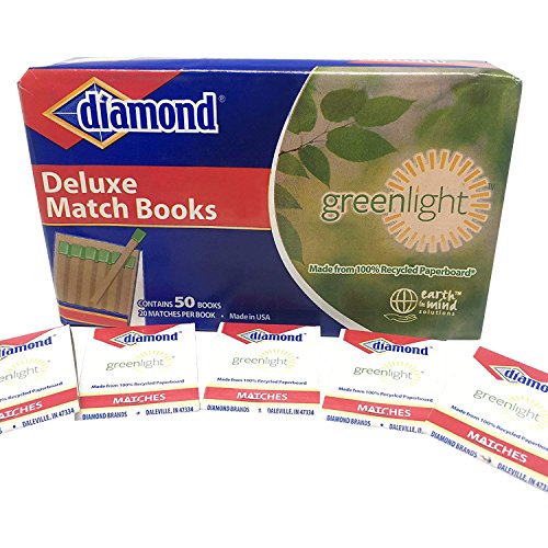 Diamond Deluxe Greenlight Match Books - 1000 Matches #TOP1