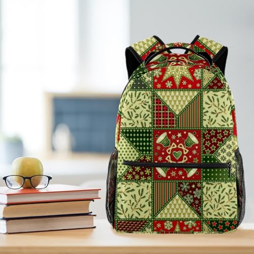 Sac à dos d'école grand volume contre le mal de dos | Sac de voyage décontracté patchwork - 5