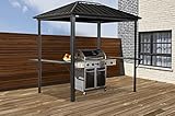 Sojag Outdoor 6' x 8' Dakota Hardtop Grill Gazebo Backyard Shade and Grilling Structure, Charcoal