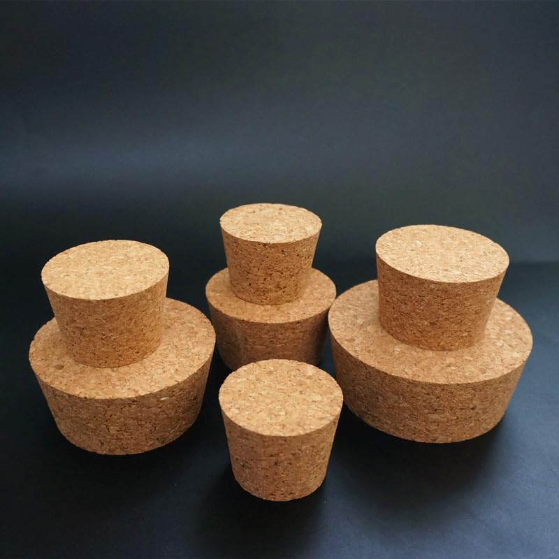2Pcs/Lot Lab Big Size Top Dia 51mm to 105mm Wood Cork Cap Bottle Stopper Essential Oil Pudding Glass Bottle Lid(93x82x35mm)