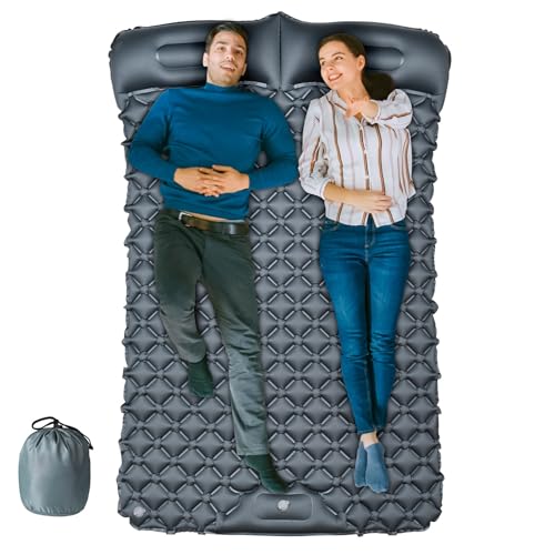 HeyJiaYu Inflating Sleeping Pad,Portable Double Person Self Inflatable Outdoor Mat for Tent Car Truck Van, 441 Lbs Capacity, Air Sleeping Mat with Carry Bag, for Camping, Hiking, Backpacking