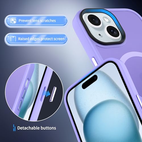 Image of CACOE Magnetic Case for iPhone 15 6.1 inch, Light Purple