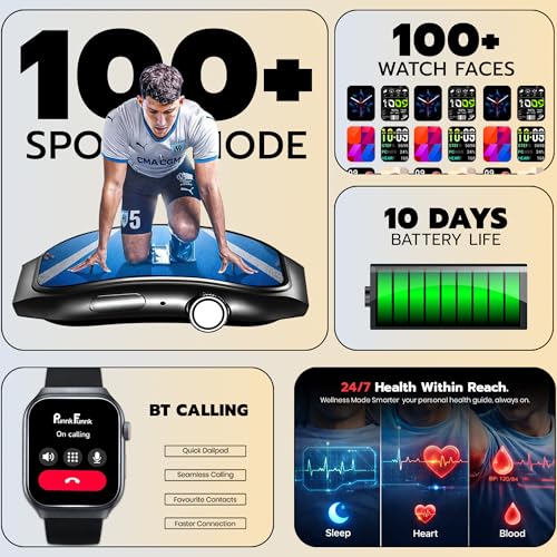 Image of PunnkFunnk Smart Watch & Kids Calling Smart Watch Combo, 1.83 inch HD Fitness Watch with Bluetooth Calling + Kids Camera Smartwatch with Games, Heart Rate, SpO2, Sleep Monitor, Boys & Girls