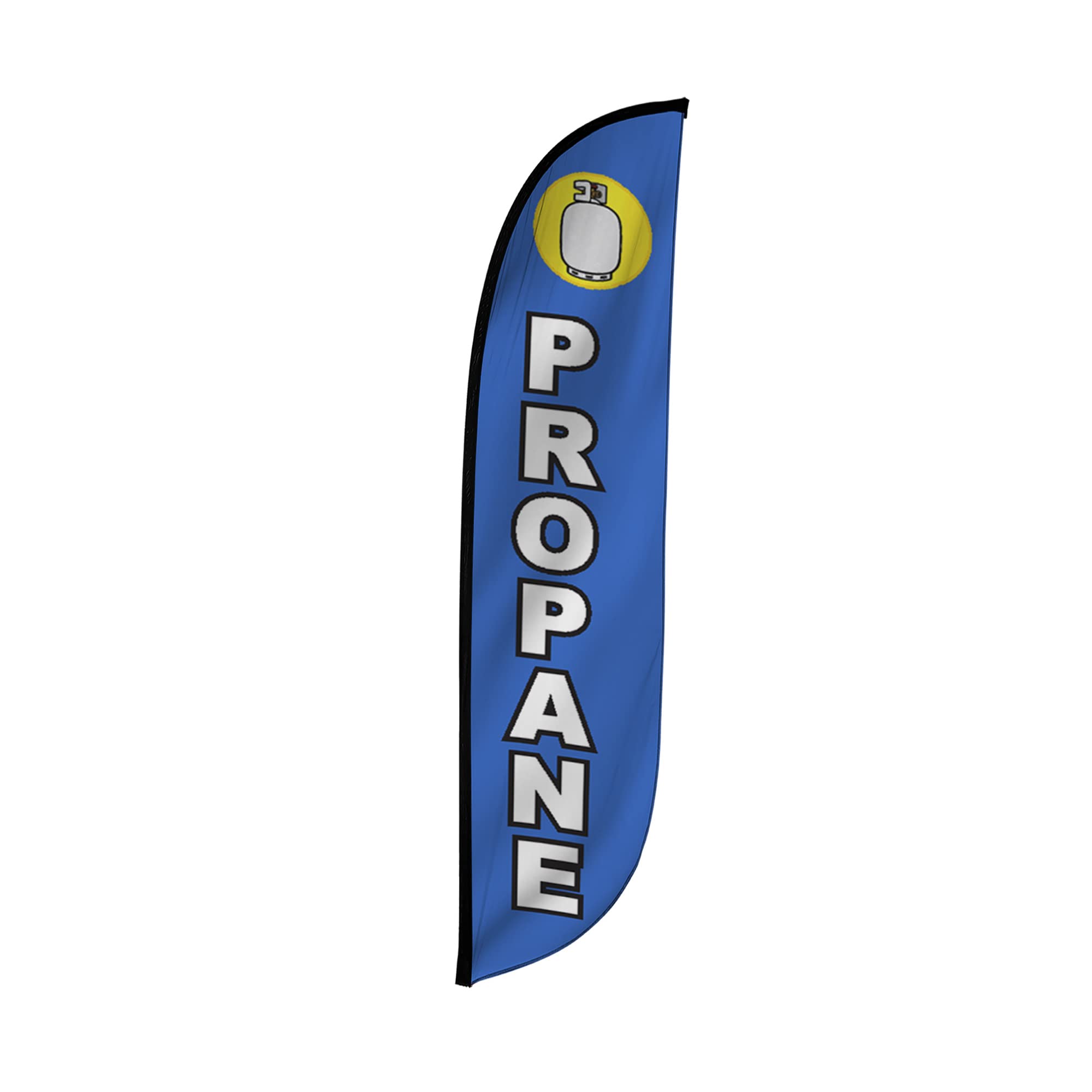 Propane Sold HereGreen 12-Foot Swooper Feather Flag and Case Complete Set