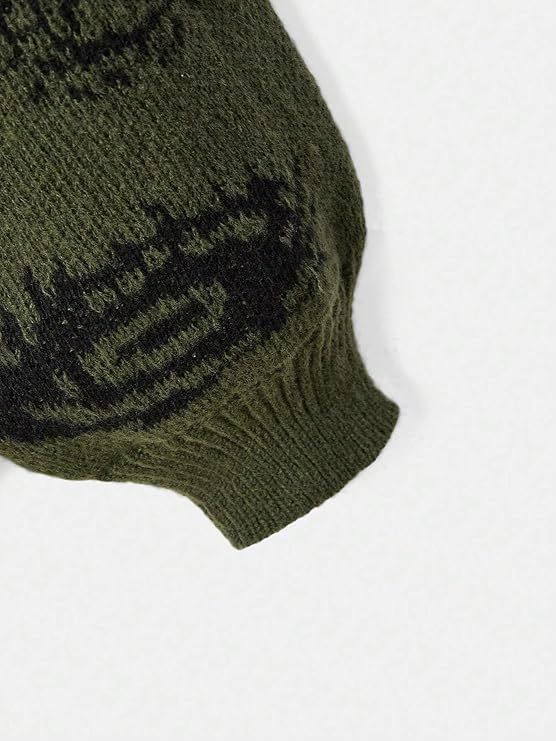 Oversized Crewneck Long Sleeve Sweaters Fashion Goth Grunge Punk Halloween Pattern 2025 Winter Sweater Pullover Tops4