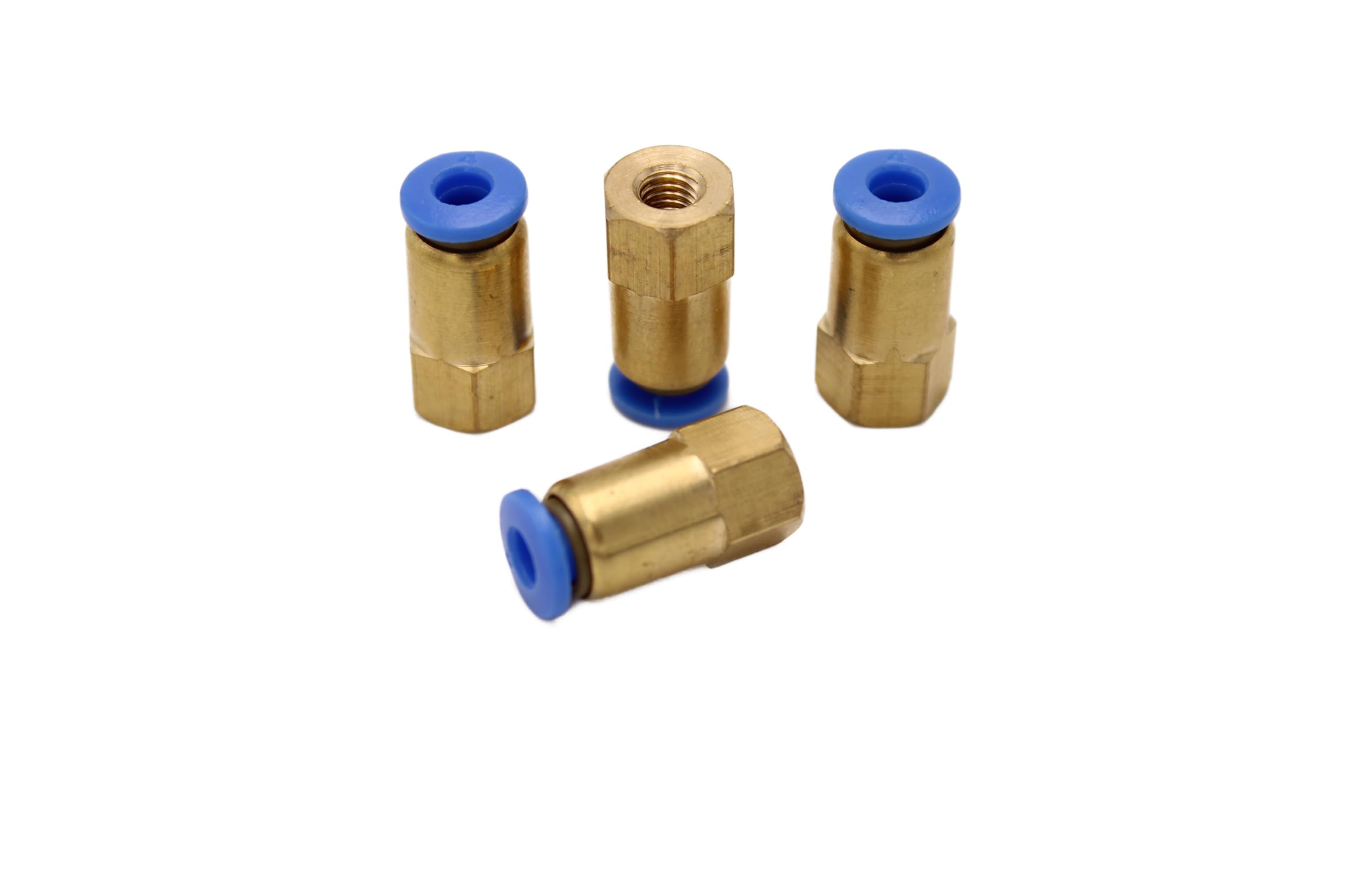 Pneumatic Push-In Fitting with Internal Thread M5 to 4 mm Quick Connect Air Line Fittings Pack of 4 Industrial Quality (M5-4 mm)