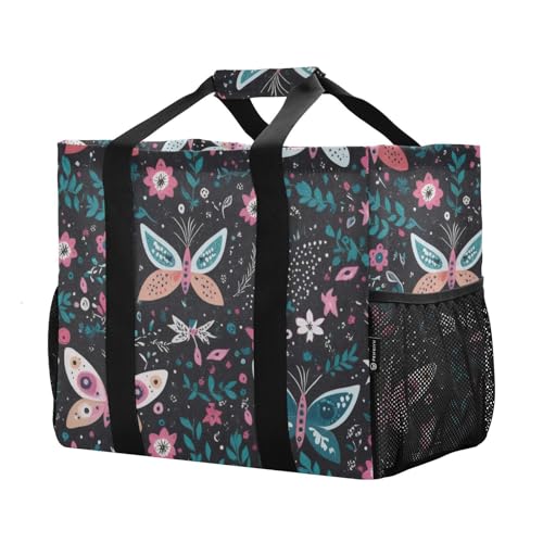 Colorful Butterfly Flower Art Large Beach Bag Waterproof Beach Tote Bags for Women Travel Gym Pool2