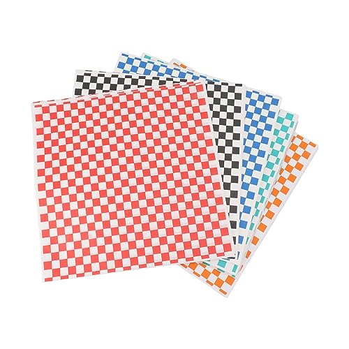 Wax Sheets, Food Basket Liners, Microwave Deli Wrap Wax Paper with Vibrant Prints for Catering, Pack of 240 Sheets