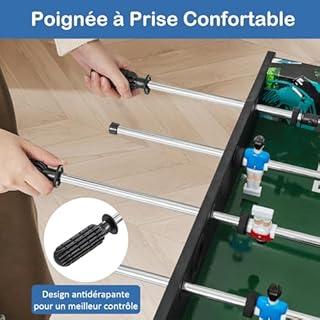 GOPLUS 2 en 1 Table Baby-Foot Enfant, Jeu de Foot avec Compteur de Score, 2 Balles, Pieds Amovibles pour Adultes et Enfants, Jeu d'Arcade de Football pour Salle de Jeux, Fêtes, 94 x 51 x 69 cm