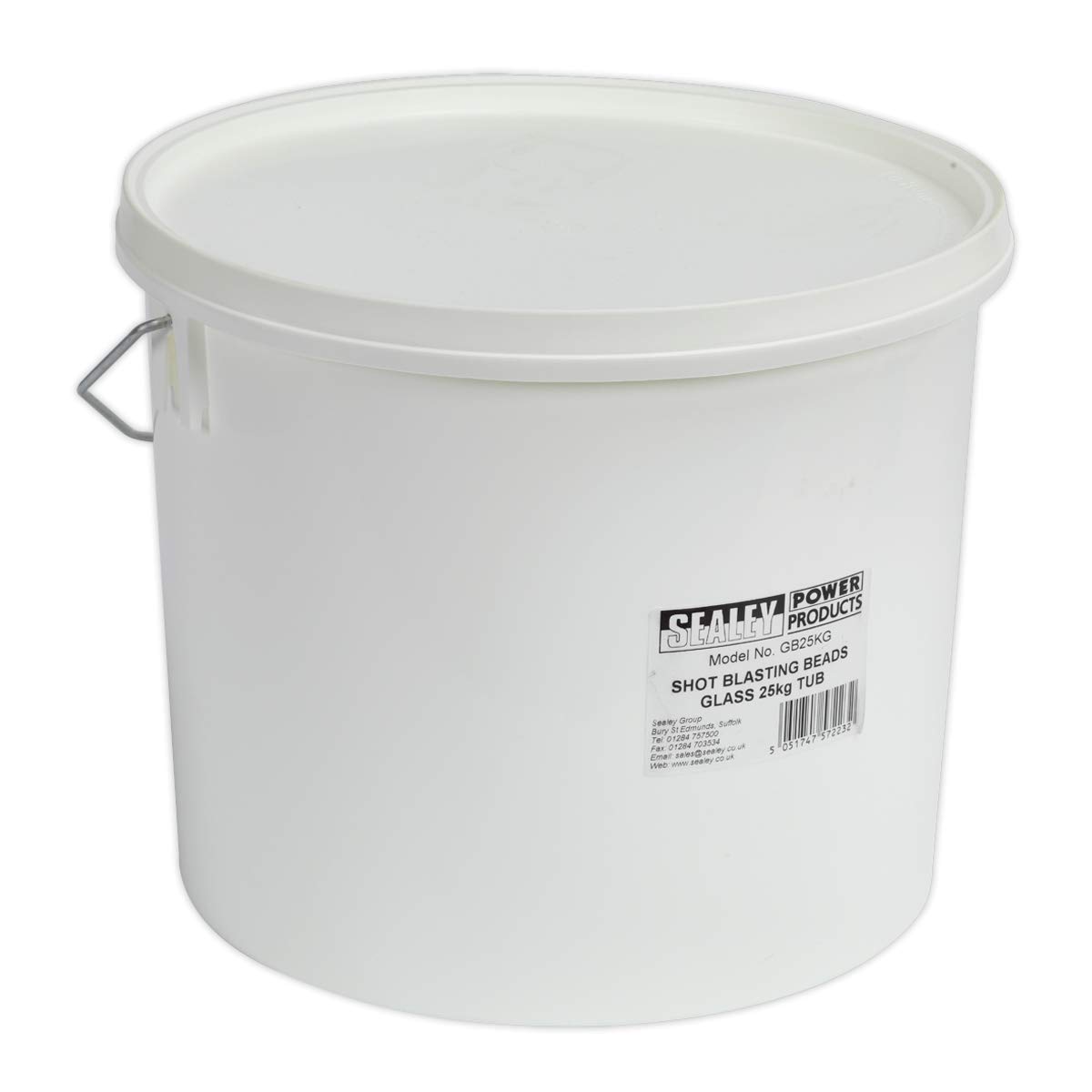 Sealey Gb25Kg Shot Blasting Beads Glass 25Kg Plastic Tub
