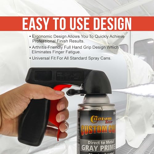 Image of TCP Global Instant Aerosol Trigger Handle, Full Hand Grip (Pack of 12) | Convert Spray Cans into Spray Guns, Reusable, Easy to Clip-On & Off, Universal Fit, Use on Spray Paint, Adhesives, Lubricants