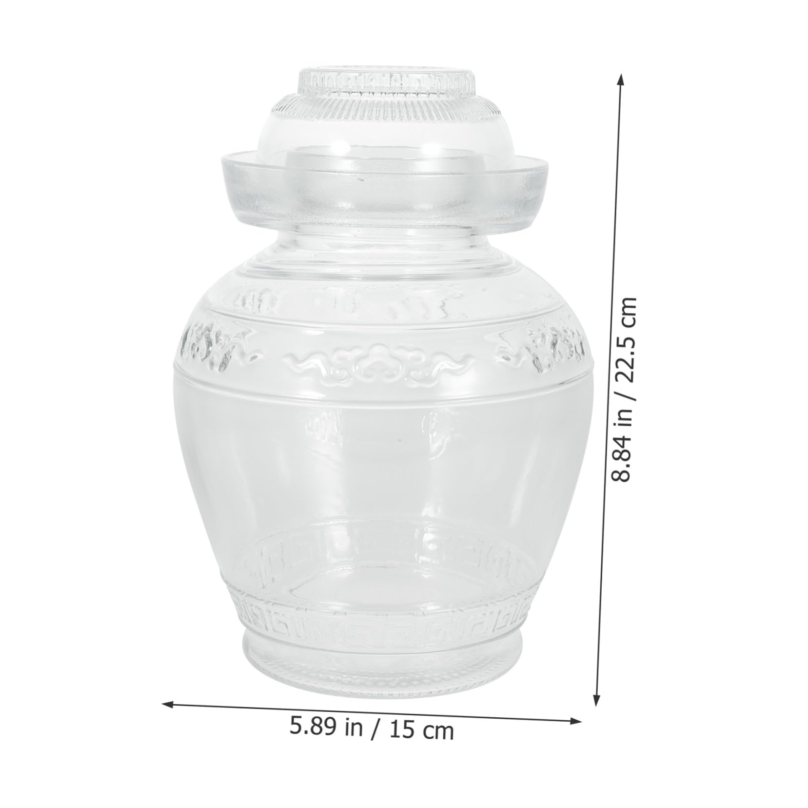 Glas Vorratsdose Große Kapazität Küchen Aufbewahrungsbehälter für Einmachgläser Pickles Fermentieren Luftdicht Bpa frei Transparent Glasbehälter für Trockenfrüchte und Gemüse