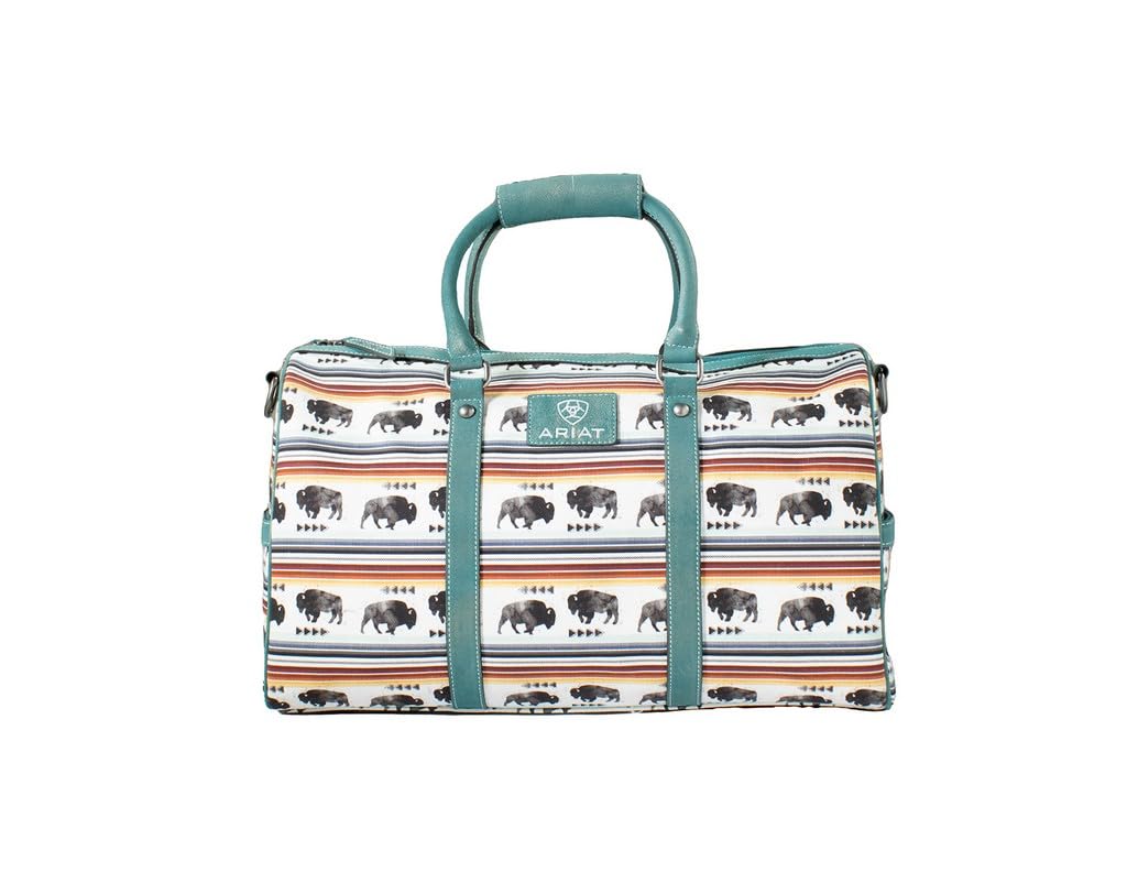 ARIAT Women's Buffalo Print Overnight Duffle Bag, Multicolored, One Size