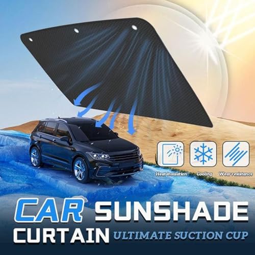 Parasol de coche transpirable con cubierta extraíble para ventanillas 7