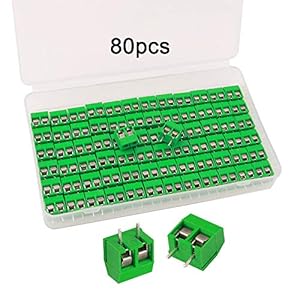 QitinDasen 80 Stk. Grün Schraubklemmenblock Set