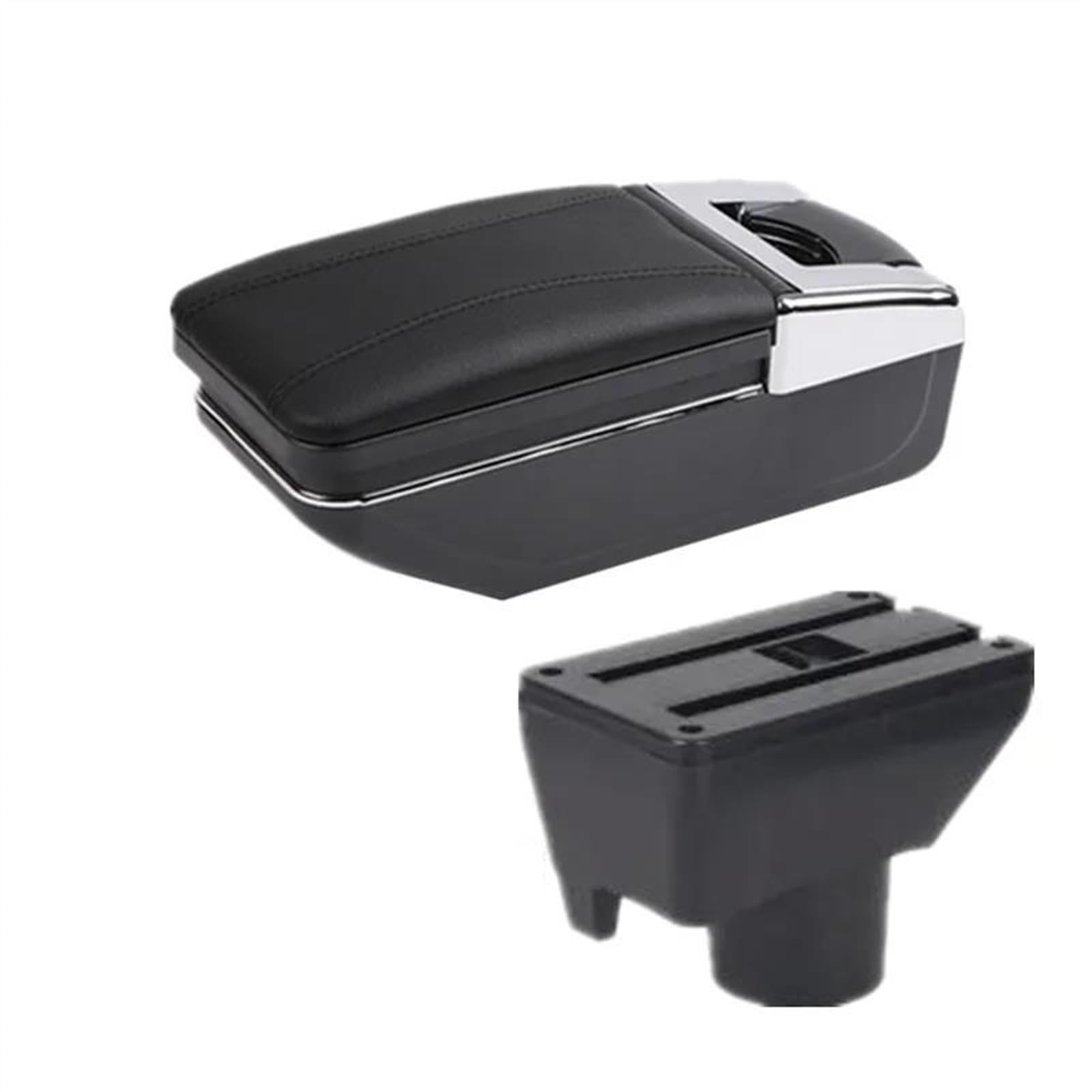 NMJLQW Storage Rack Car Armrest Box Interior Dedicated Retrofit Centre Storage Box Car Accessories For Yaris For Vitz(A black line)