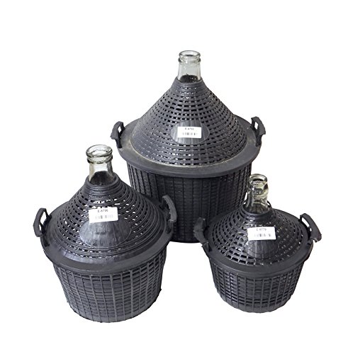 Glazen carboy/ demijohn met beschermkorf, 5 L - voor opslag en gisting - Image 5