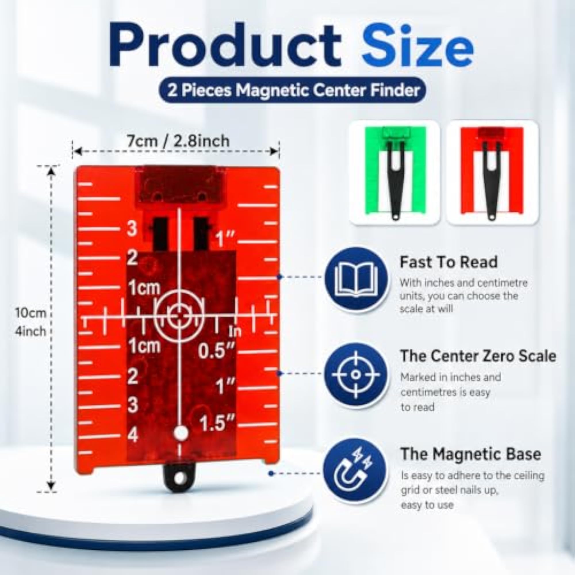 2 Pieces Laser Target Cards with Stand for Precision Shooting