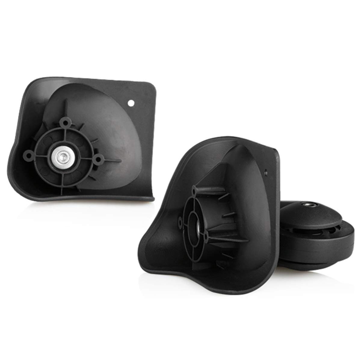 Girevole a 360 gradi Muto Riparazione Sostituzione Ruota for bagagli Ruote for valigie Parti Spinner (W063#)((Set of 2 pair) Front+Back)