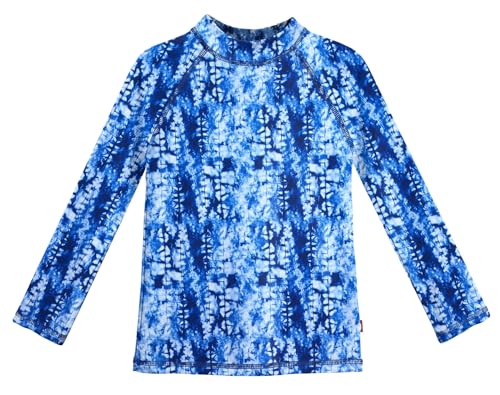 Image of Long Sleeve Rashguard for Girls with UPF 50+ Sun Protection | Water Cascade by City Threads