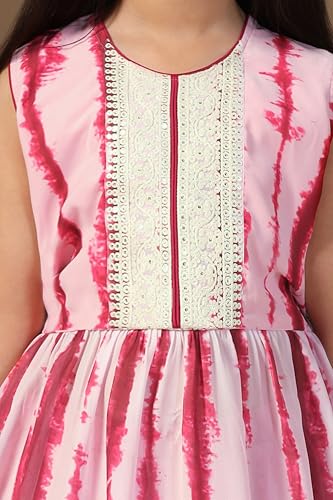 Image of Fashion Dream Girls Georgette Tie and Dye Printed Kurta Set|Ethnic Set|Kids Sharara & Palazzo Set