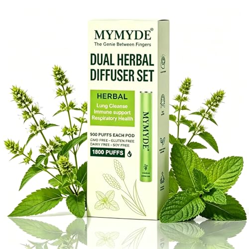 MYMYDE Mullein Mint Fragrance Stick Pure Plant Essence Mullein Thyme & Mint Botanical Scent Non-Electronic Personal Fragrance Accessory- About 1500+Uses Upgraded Version