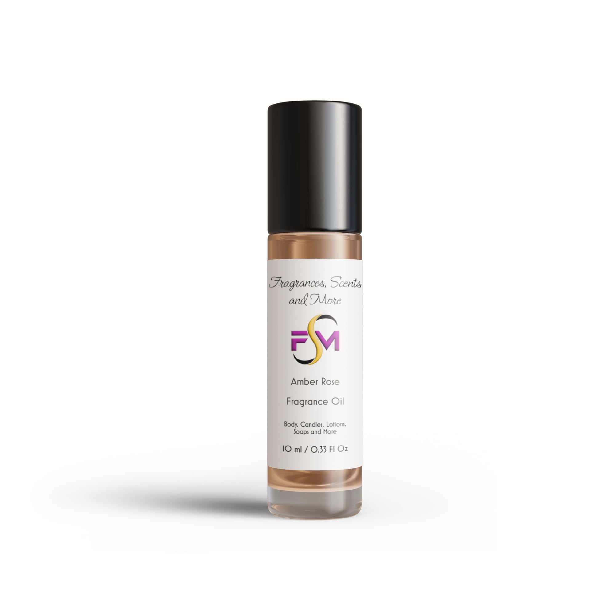 Amber Rose Fragrance Oil - 0.33 Fl Oz Glass Roll On (10ml)