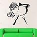 QIANGTOU Salon de beauté Stickers muraux Coiffeur Autocollant Mural pour Salon de Coiffure Coiffeur Art Mural pour vitrine barbier Papier Peint 75x79cm