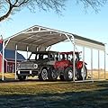 ADVANCE OUTDOOR 20x20 FT Heavy Duty Vertical Roof Metal Carport, Pre-Drilled All Weather 2 Car Shelter for RV, Vehicles & Farm Equipment