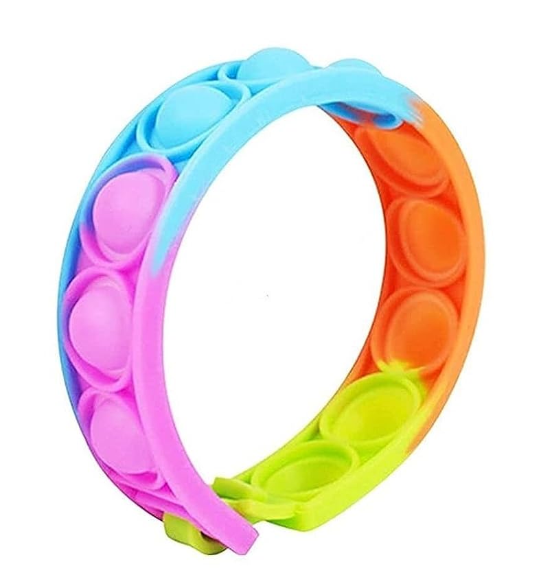 Uniqon Adjustable Rainbow Colors Push Pop Bubble Fidget Sensory Toy POP It Friendship Hand Soft Silicone Rubber Stress Relief Finger Press Wrist Band Bracelet for Kids and Adults (B0CFLBHLW4) Amazon Price History, Amazon Price Tracker