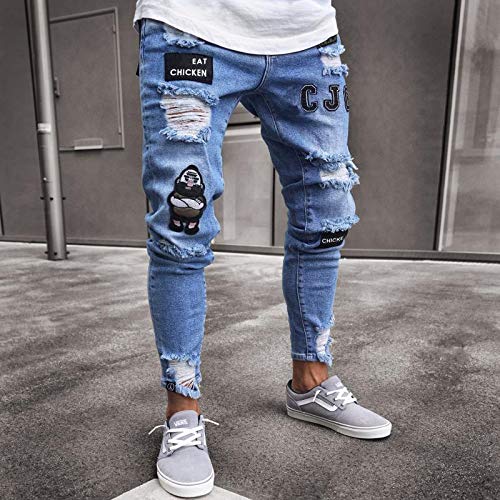 Destroyed Jeans Herren - Vintage Ripped Mit Stretch Für Hip Hop Style