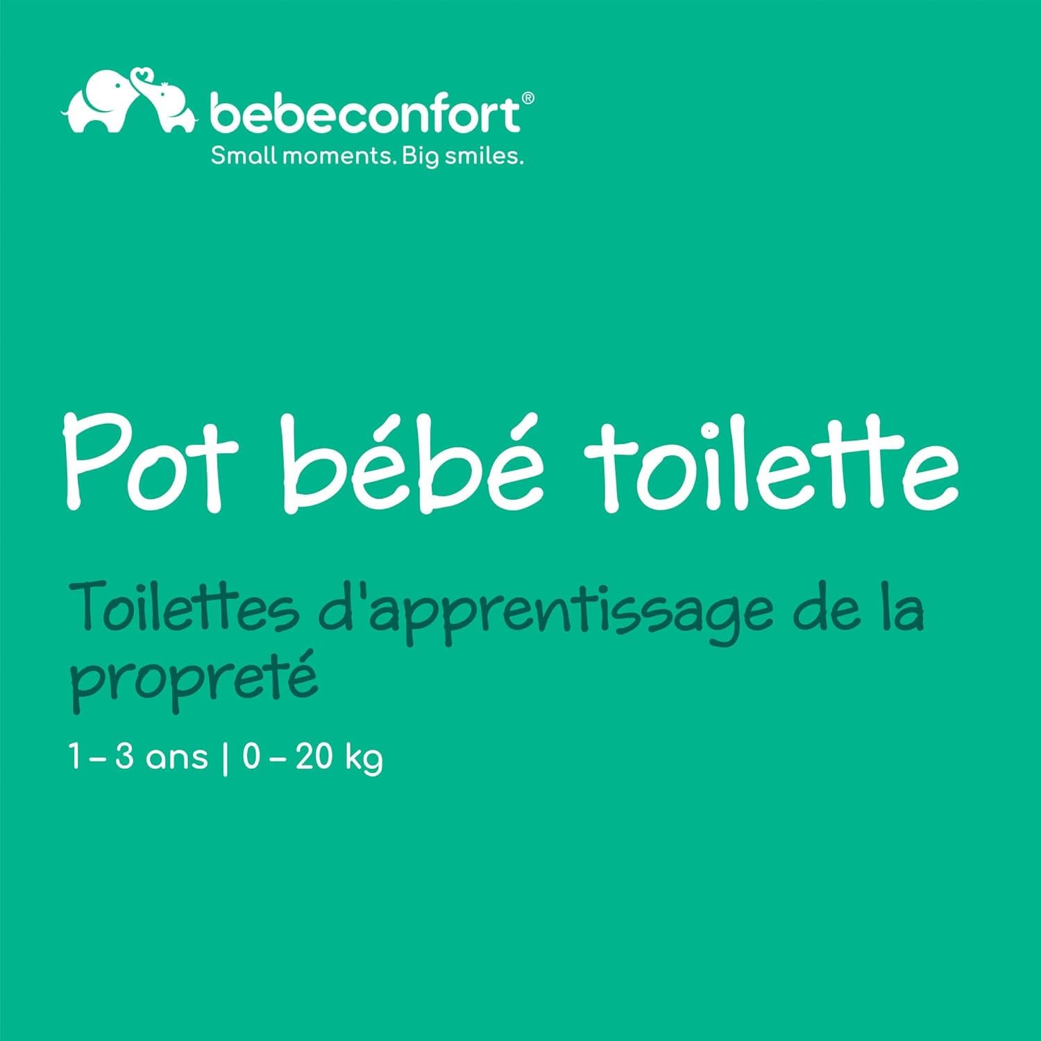 Bebeconfort Pot Bébé Toilette, Siège d'Apprentissage de la Propreté, 1-3 ans, 0-20 kg, Pare-Éclaboussures, Vrai Son de Chasse d'Eau, Cuvette Amovible, Facile à Nettoyer, Ours Lavande - 3