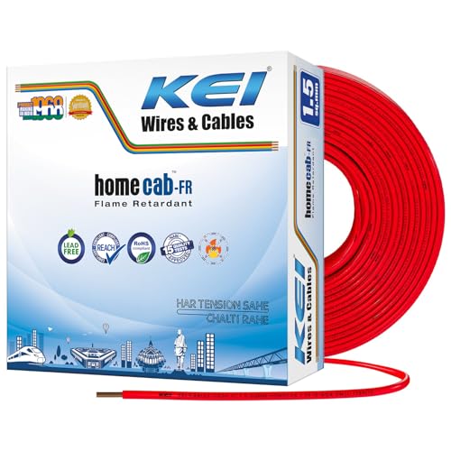KEI 1.5 sqmm 1 Core 99.97% Copper House Wire 90M Red - Image 2