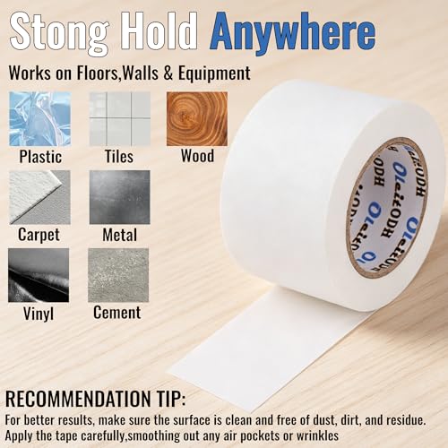 Image of White Gaffer Tape 2 inch x 240 Yards Heavy Duty Gaffers Floor Tape Matte Finish Gaffe Gaffing Goon Pro Cloth Tape for Film Schools, Broadcasting Classes, Box-Sealing,Non-Reflective, Easy to Rip