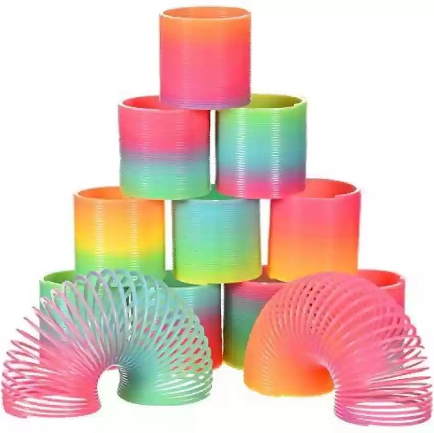 G4GADGET 36 PCS Mini Rainbow Springs Toys for Kids Party Bag Fillers Small Smile Spring Toys for Pinata Party Favors Stocking Fillers - Image 2