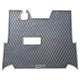Xtreme Mats for StarEV Sirius Full Coverage Double Diamond Rubber Golf Cart Floor Mat - Fits Star Sirius Models Only - Overlay Protective Floor Liner Accessory for Golf Carts (Grey Trim)