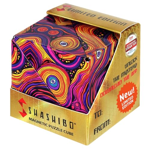 Image of Shashibo Seasonal Halloween - Shape Shifting Box - Award-Winning, Patented Magnetic Puzzle Cube w / 36 Rare Earth Magnets - Fidget Transforms Into Over 100+ Shapes (Hypnotic Digital)