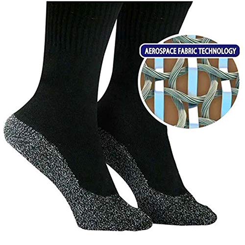 35 Degrees Socks - 6 pairs - Keep Your Feet Warm and Dry, 6 pairs, Large Black3