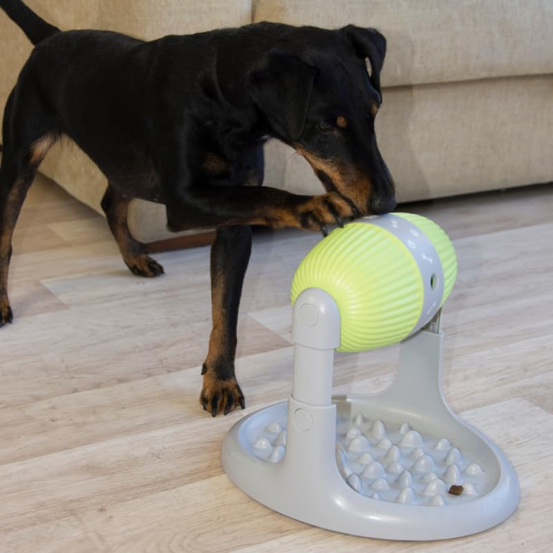 Jouet Distributeur Croquettes Chat/chien Homshsjhkis - Slow Feeder Anti-glouton En ABS, Réglable, Stimulation Intellectuelle